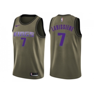 Men Nike Sacramento Kings #7 Skal Labissiere Green Salute to Service NBA Swingman Jersey