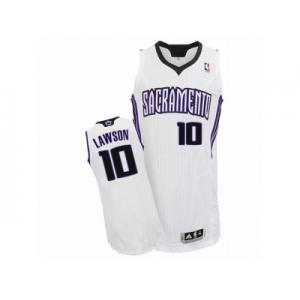 Men's Adidas Sacramento Kings #10 Ty Lawson Authentic White Home NBA Jersey