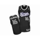 Men's Adidas Sacramento Kings #16 Peja Stojakovic Swingman Black Alternate NBA Jersey