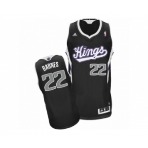 Men's Adidas Sacramento Kings #22 Matt Barnes Swingman Black Alternate NBA Jersey