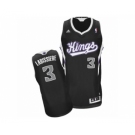 Men's Adidas Sacramento Kings #3 Skal Labissiere Swingman Black Alternate NBA Jersey