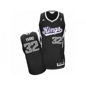 Men's Adidas Sacramento Kings #32 Tyreke Evans Swingman Black Alternate NBA Jersey