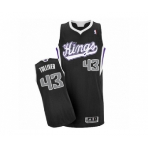 Men's Adidas Sacramento Kings #43 Anthony Tolliver Authentic Black Alternate NBA Jersey