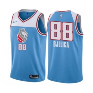 Men's Nike Sacramento Kings #88 Nemanja Bjelica Authentic Blue NBA Jersey - City Edition