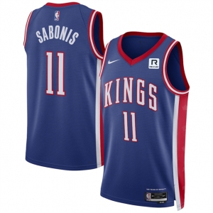 Men's Sacramento Kings #11 Domantas Sabonis Purple 2024-25 City Edition Stitched Basketball Jersey