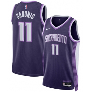 Men's Sacramento Kings #11 Domantas Sabonis Purple 2025-26 City Edition Swingman Stitched Jersey