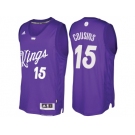 Men's Sacramento Kings #15 DeMarcus Cousins Purple 2016 Christmas Day NBA Swingman Jersey