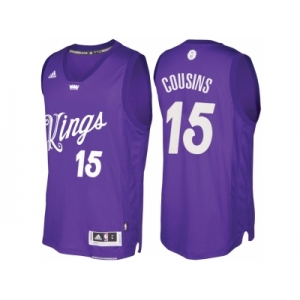 Men's Sacramento Kings #15 DeMarcus Cousins Purple 2016 Christmas Day NBA Swingman Jersey