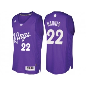 Men's Sacramento Kings #22 Matt Barnes Purple 2016 Christmas Day NBA Swingman Jersey
