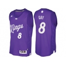 Men's Sacramento Kings #8 Rudy Gay Purple 2016 Christmas Day NBA Swingman Jersey