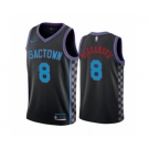 Men's Sacramento Kings Purple #8 Bogdan Bogdanovic Black City Edition Sactown 2020-21 Stitched Basketball Jersey