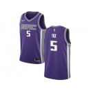 Nike Sacramento Kings #5 DeAaron Fox Purple NBA Swingman Icon Edition Jersey