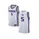 Nike Sacramento Kings #5 DeAaron Fox White NBA Swingman Association Edition Jersey