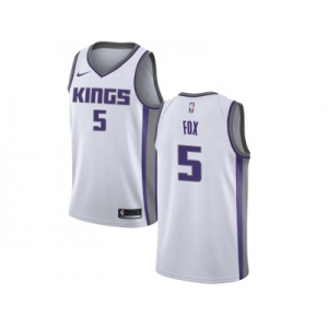 Nike Sacramento Kings #5 DeAaron Fox White NBA Swingman Association Edition Jersey