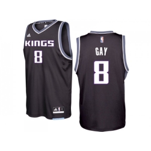 Sacramento Kings #8 Rudy Gay 2016-17 Seasons Black Alternate New Swingman Jersey