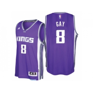 Sacramento Kings #8 Rudy Gay 2016-17 Seasons Purple Road New Swingman Jersey