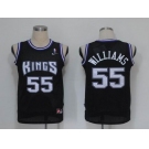 nba sacramento kings #55 williams black