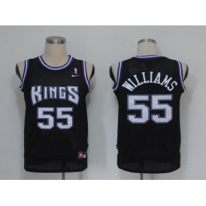 nba sacramento kings #55 williams black