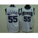 nba sacramento kings #55 williams white