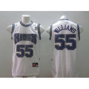 nba sacramento kings #55 williams white[new]