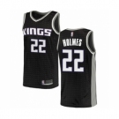 Youth Sacramento Kings #22 Richaun Holmes Swingman Black Basketball Jersey Statement Edition