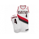 Men Adidas Portland Trail Blazers #4 Moe Harkless Authentic White Home NBA Jersey