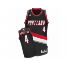 Men Adidas Portland Trail Blazers #4 Moe Harkless Swingman Black Road NBA Jersey