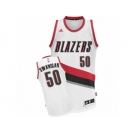 Men Adidas Portland Trail Blazers #50 Caleb Swanigan Swingman White Home NBA Jersey