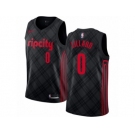 Men Nike Portland Trail Blazers #0 Damian Lillard Authentic Black NBA Jersey - City Edition