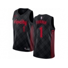 Men Nike Portland Trail Blazers #1 Evan Turner Authentic Black NBA Jersey - City Edition