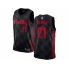 Men Nike Portland Trail Blazers #21 Noah Vonleh Authentic Black NBA Jersey - City Edition