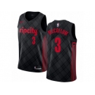 Men Nike Portland Trail Blazers #3 C.J. McCollum Authentic Black NBA Jersey - City Edition