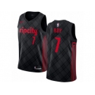 Men Nike Portland Trail Blazers #7 Brandon Roy Authentic Black NBA Jersey - City Edition