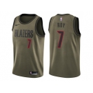 Men Nike Portland Trail Blazers #7 Brandon Roy Green Salute to Service NBA Swingman Jersey