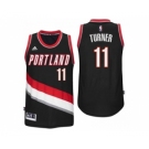 Men Portland Trail Blazers #11 Evan Turner Alternate Black New Swingman Jersey