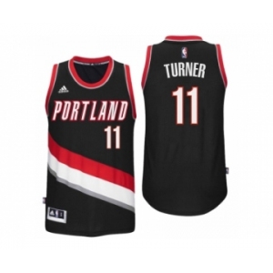 Men Portland Trail Blazers #11 Evan Turner Alternate Black New Swingman Jersey