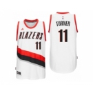 Men Portland Trail Blazers #11 Evan Turner Home White New Swingman Jersey