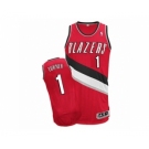 Men's Adidas Portland Trail Blazers #1 Evan Turner Authentic Red Alternate NBA Jersey