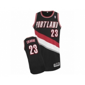 Men's Adidas Portland Trail Blazers #23 Allen Crabbe Authentic Black Road NBA Jersey