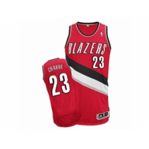 Men's Adidas Portland Trail Blazers #23 Allen Crabbe Authentic Red Alternate NBA Jersey