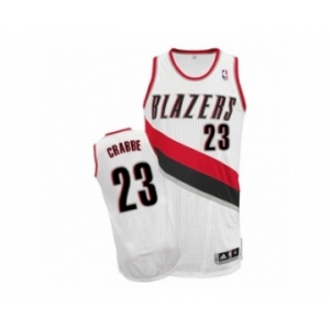 Men's Adidas Portland Trail Blazers #23 Allen Crabbe Authentic White Home NBA Jersey