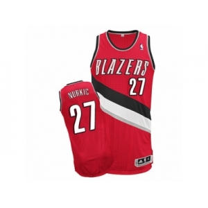 Men's Adidas Portland Trail Blazers #27 Jusuf Nurkic Authentic Red Alternate NBA Jersey