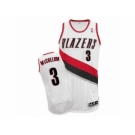 Men's Adidas Portland Trail Blazers #3 C.J. McCollum Authentic White Home NBA Jersey