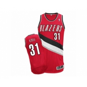 Men's Adidas Portland Trail Blazers #31 Festus Ezeli Authentic Red Alternate NBA Jersey