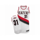 Men's Adidas Portland Trail Blazers #31 Festus Ezeli Authentic White Home NBA Jersey