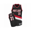 Men's Adidas Portland Trail Blazers #31 Festus Ezeli Swingman Black Road NBA Jersey