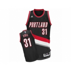Men's Adidas Portland Trail Blazers #31 Festus Ezeli Swingman Black Road NBA Jersey