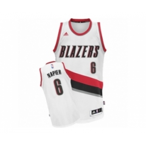 Men's Adidas Portland Trail Blazers #6 Shabazz Napier Swingman White Home NBA Jersey