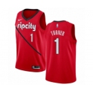 Men's Nike Portland Trail Blazers #1 Evan Turner Red Swingman Jersey - Earned Edition