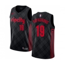 Men's Nike Portland Trail Blazers #19 Georgios Papagiannis Swingman Black NBA Jersey - City Edition